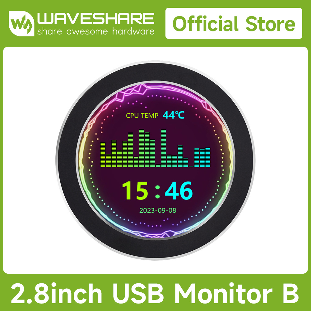 Cpu Cooler - Monitor USB Waveshare da 2,1/2,8/3,4/4 pollici,