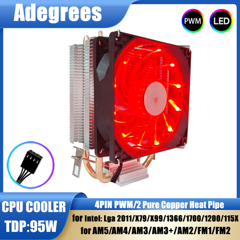 Cpu Heatsink - 2 tubi di calore CPU Cooler